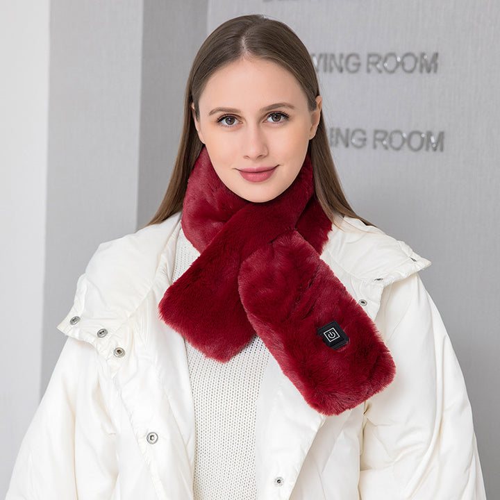 USB Heated Scarf – Washable Neck Wrap with 3 Heat Settings
