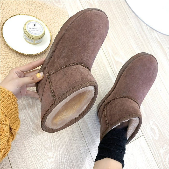 Warmfell Women's faux fur snow boots, flat and non-slip, in 11 colours