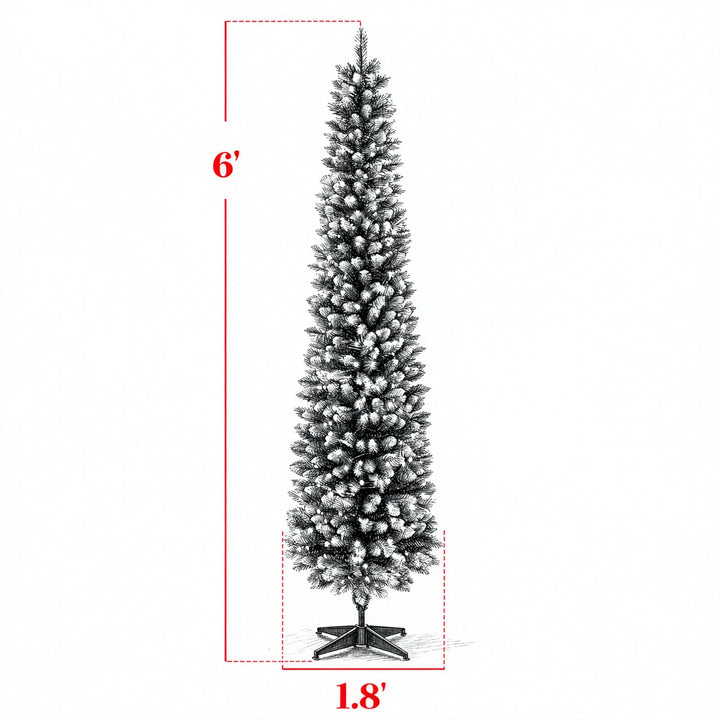 Frosted slim pencil tree with remote