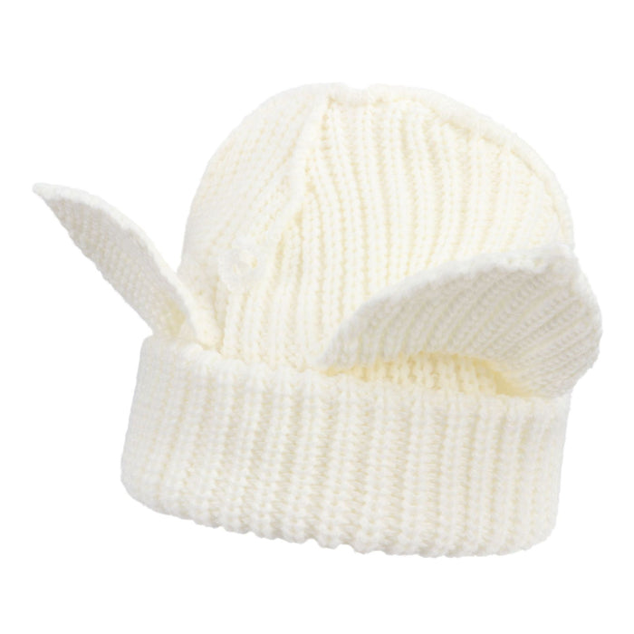 Warmfell Chunky Cat Ear Beanie in Thick Rib Knit