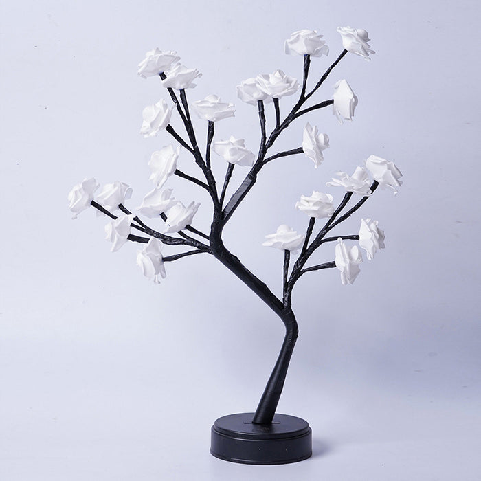 Warmfell Rose tree table lamp with bendable branches