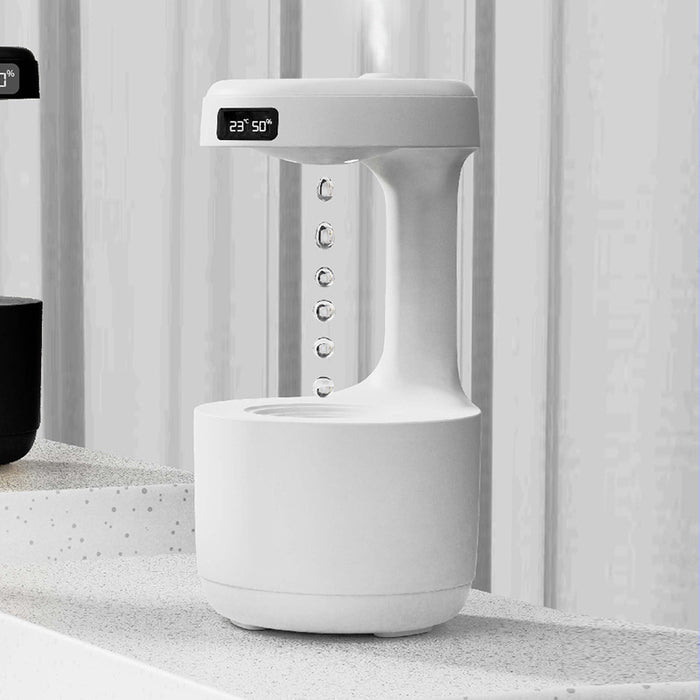 Warmfell Anti-gravity humidifier with clock display and ambient light