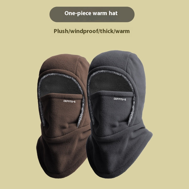 Fleece Hooded Scarf – Warm Windproof Balaclava Hat