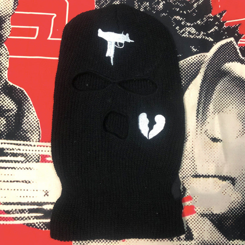 Embroidered Acrylic Three-Hole Ski Mask In 16 Colours