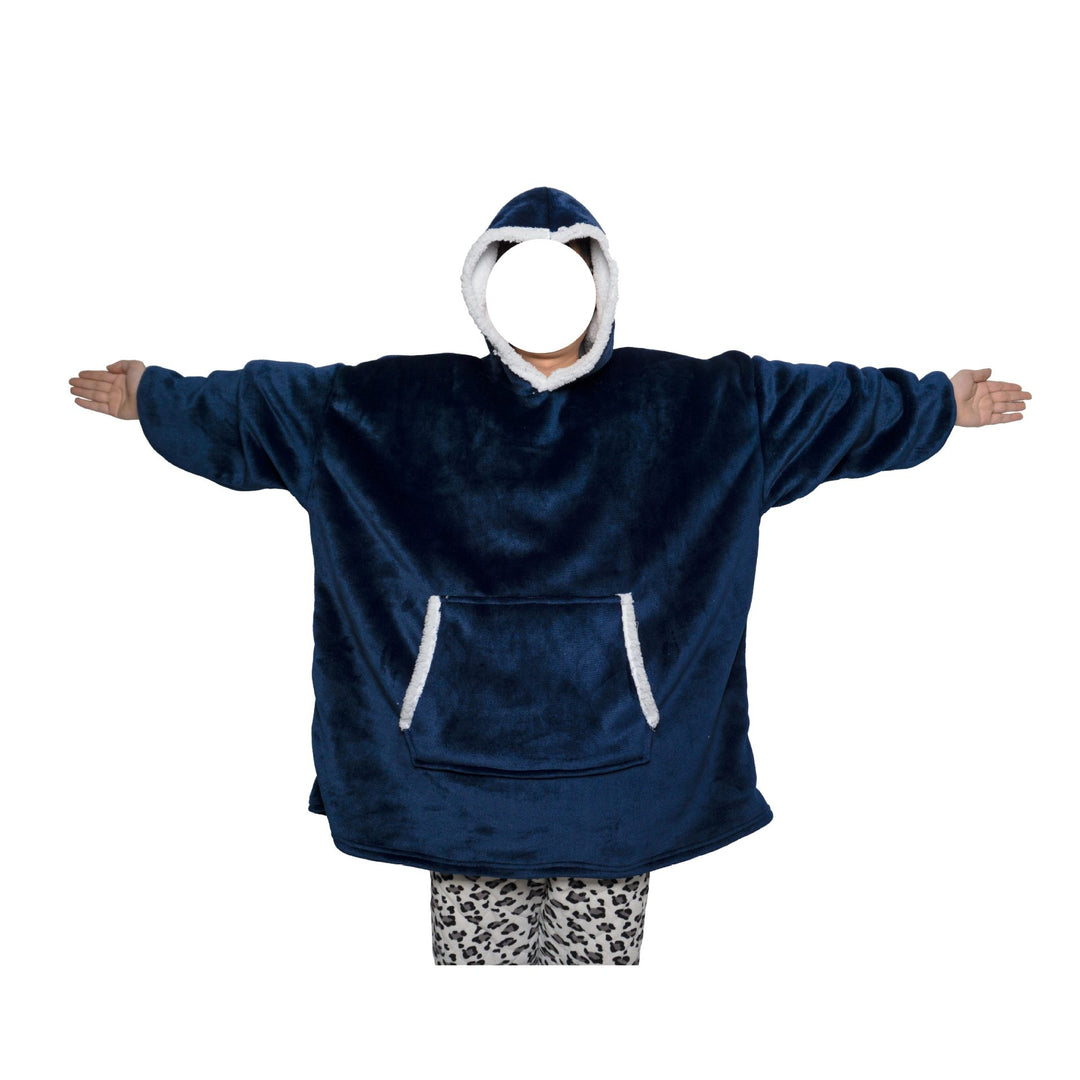 Blanket Hoodie Flannel Oversized Pullover Warm Hooded