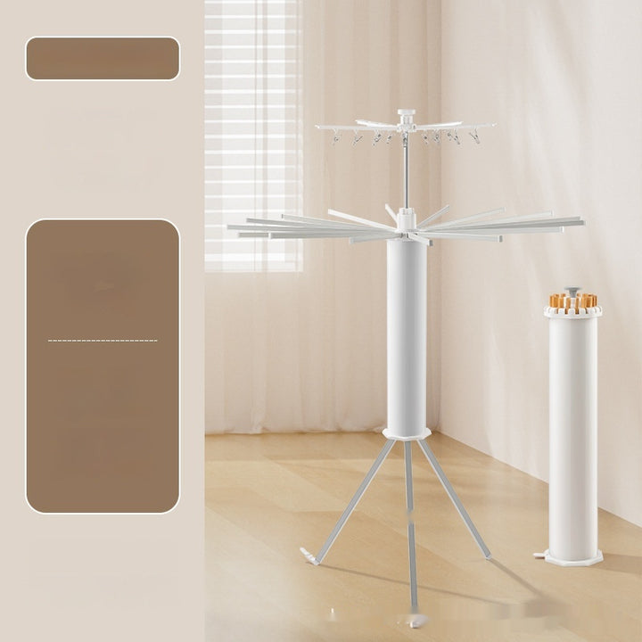Folding Floor Clothes Airer With 18 Aluminium Rods