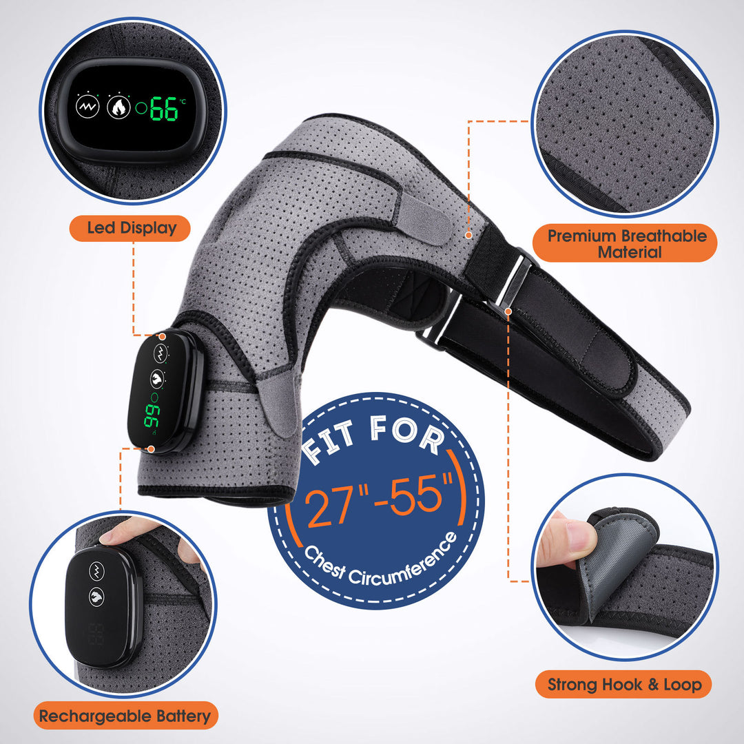 USB Rechargeable Heated Shoulder Wrap, Soothing Warmth