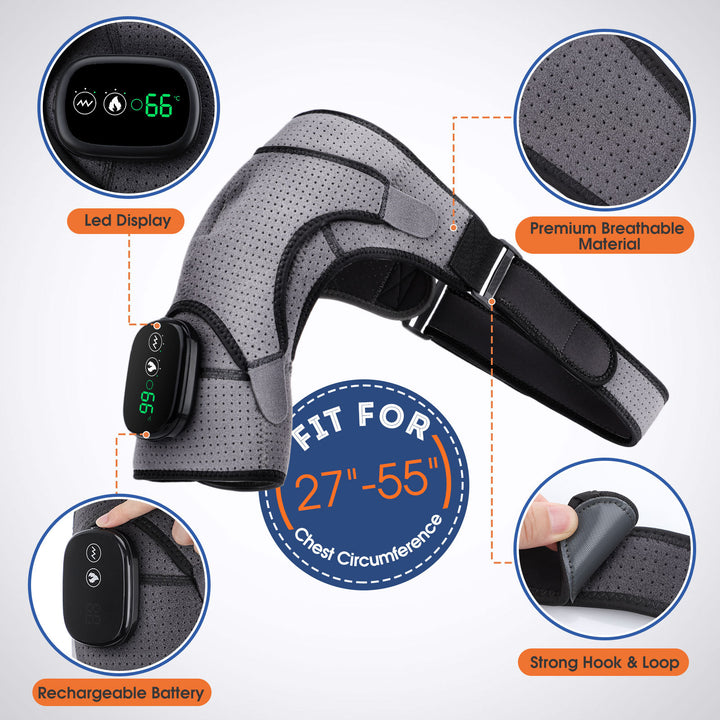 USB Rechargeable Heated Shoulder Wrap, Soothing Warmth