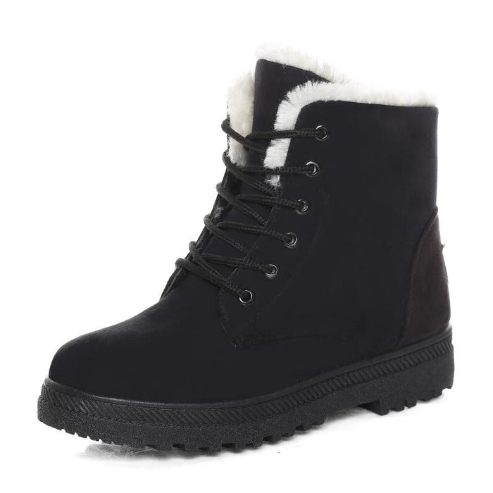 Warmfell Warm women's snow boots with plush lining and rubber sole