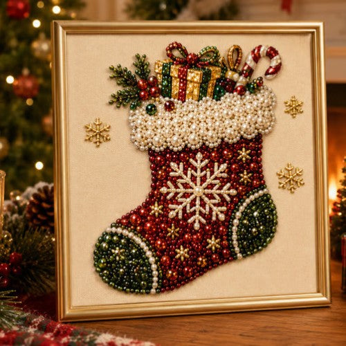 Warmfell Christmas 5D pearl painting kit in two sizes