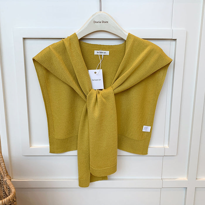 Warmfell Knitted Shoulder Wrap with Tie Front