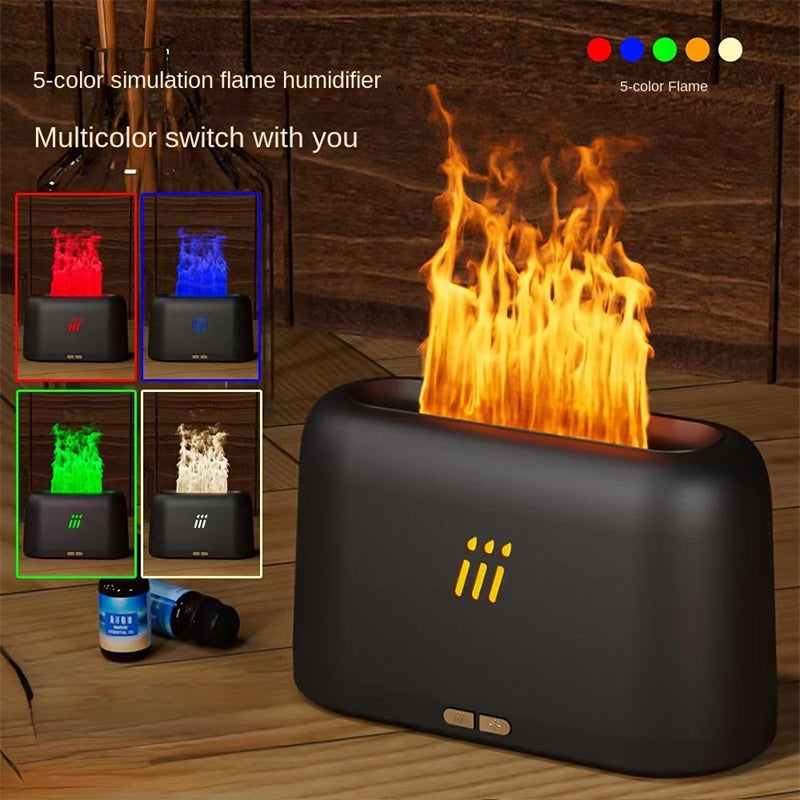 Flame Aroma Diffuser Cool Mist Maker With LED, Dry-Burn Protection