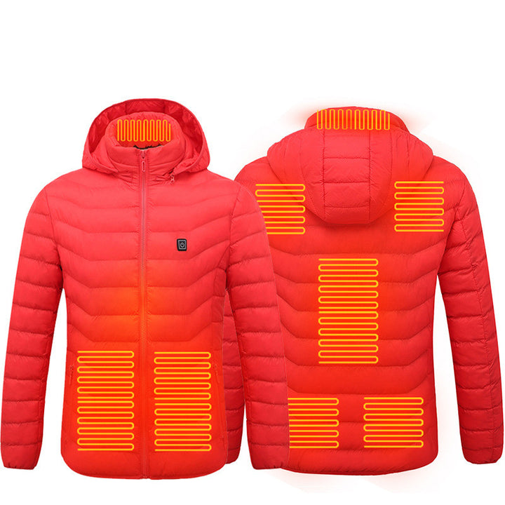 Heated Jacket With Removable Hood And 8 Heating Zones, USB