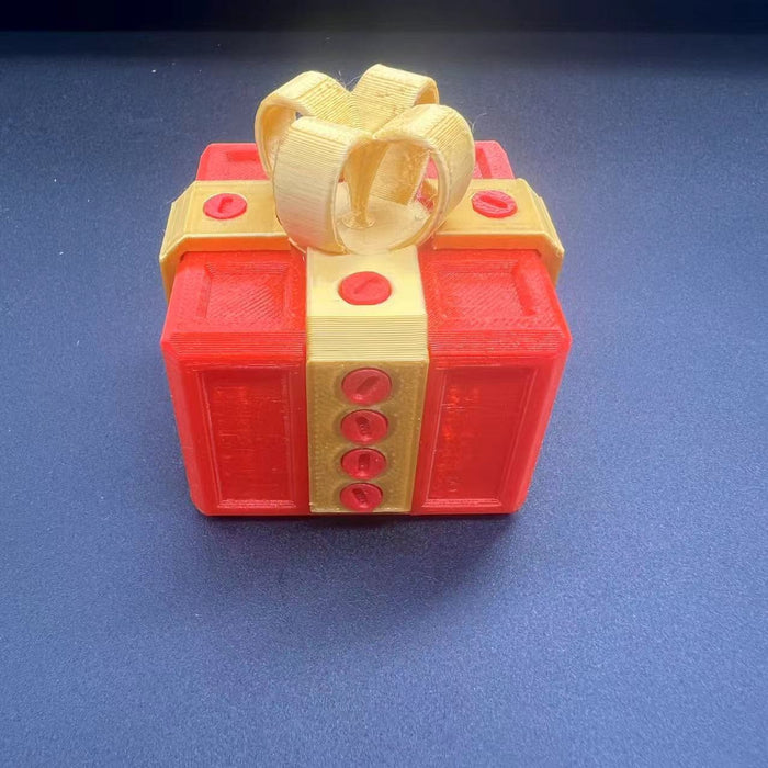 Warmfell 3D-printed prank gift box sealed with screws