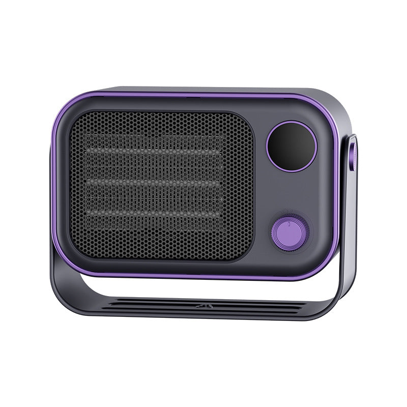 Grey and purple retro wall fan heater