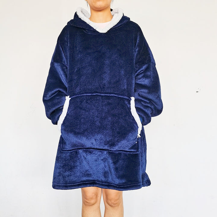 Navy oversized wearable blanket hoodie