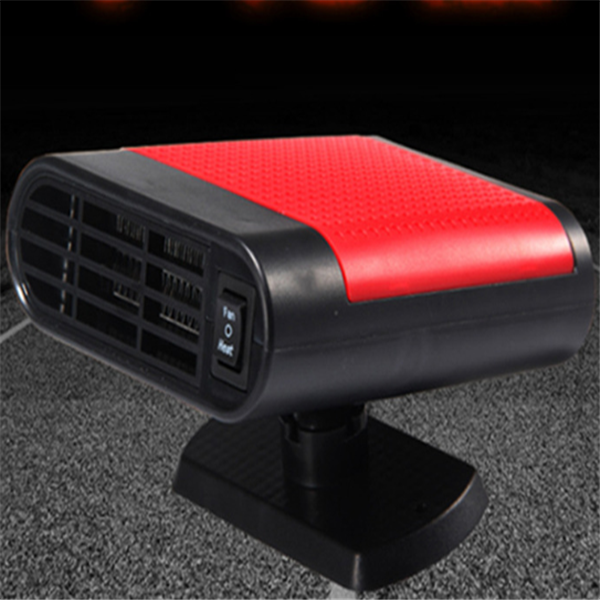 Black car heater fan on a dashboard