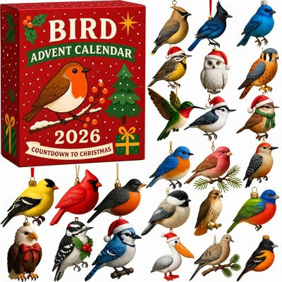 Advent calendar box with acrylic figure ornaments