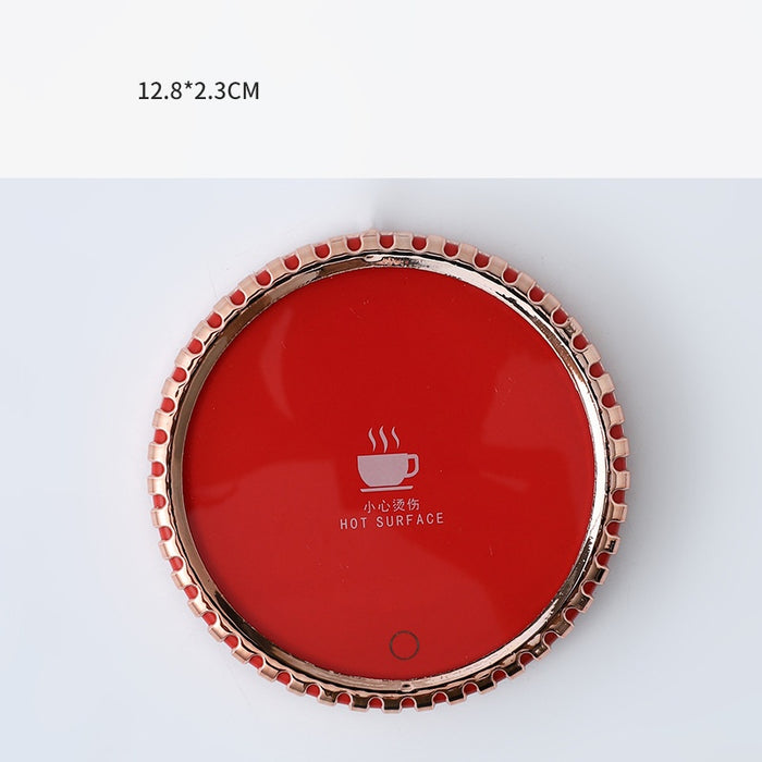 Warmfell Mug Warmer Coaster with Gravity Sensor and Glass-Look Top