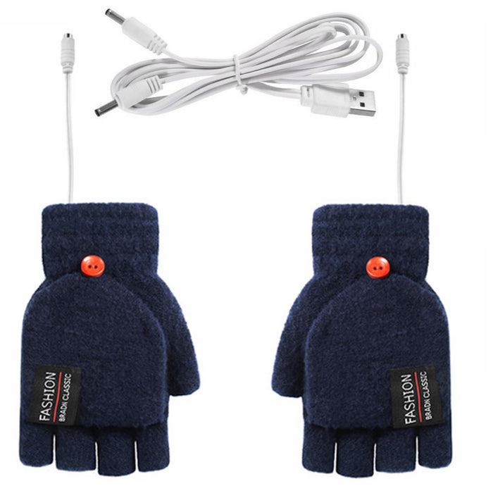 Warmfell USB heated fingerless gloves, warm on palm and back of hand