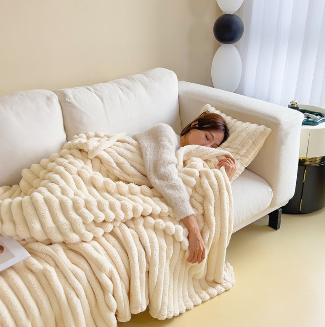 Warmfell Thick double-sided faux rabbit fur throw