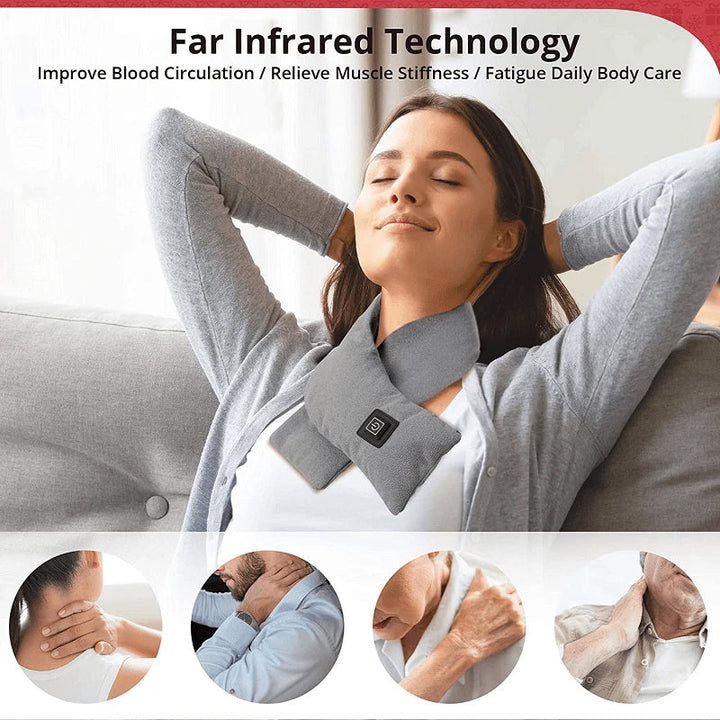 Warmfell™ Velvet Heated Scarf with Three Heat Levels and USB Power