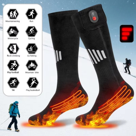 Warmfell™ Rechargeable Electric Heated Socks for Skiing and Hiking