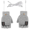 USB Heated Half Finger Gloves With Double-Sided Heating