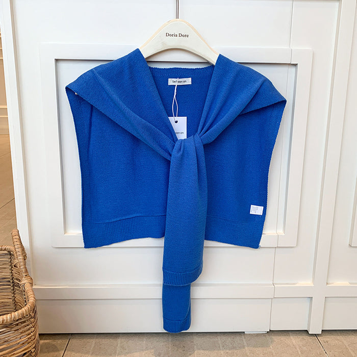 Warmfell Knitted Shoulder Wrap with Tie Front