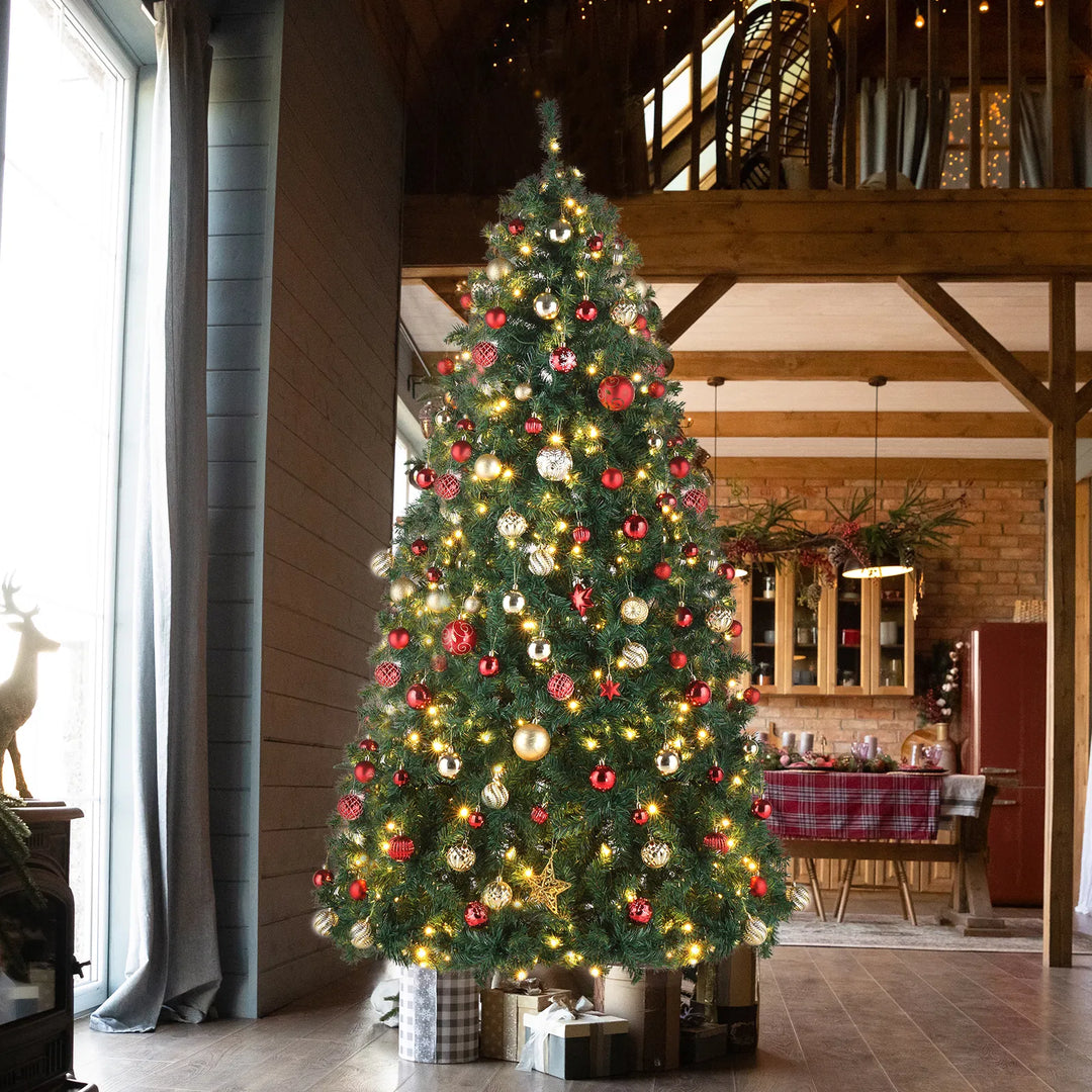 10ft pre-lit Christmas tree with colourful lights