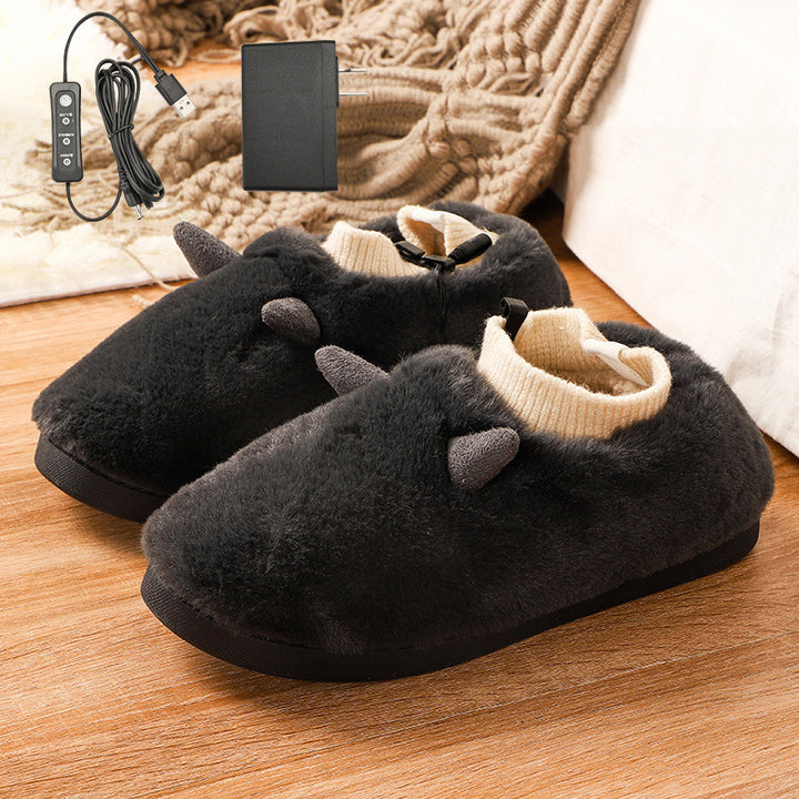 USB Heated Slippers With Super Soft Velvet, Unisex Foot Warmers