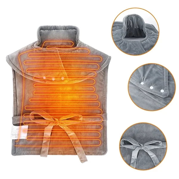 Warmfell™ Neck &amp; Back Heating Pad with 10 Heat Settings