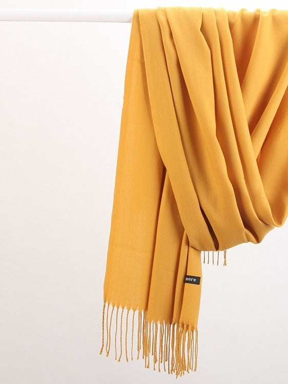 Warmfell Fringed Cashmere Feel Scarf in 18 Colours