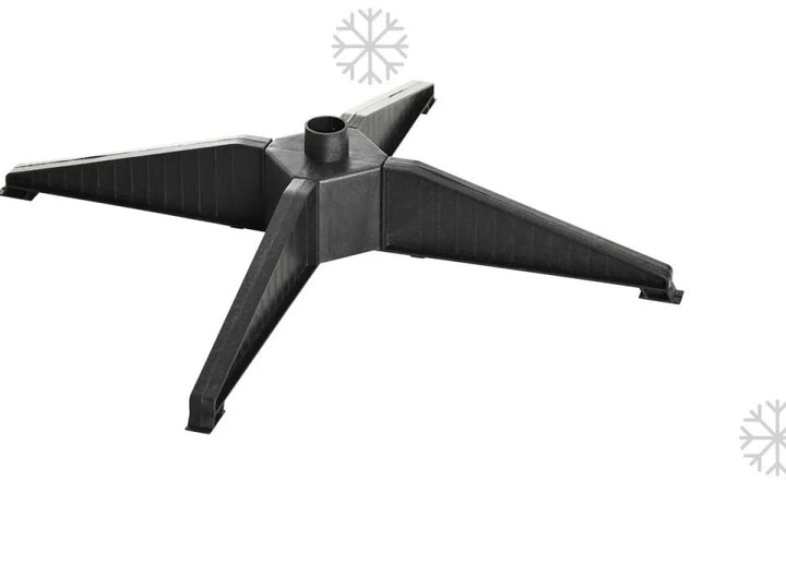 Slim black pencil Christmas tree on stand