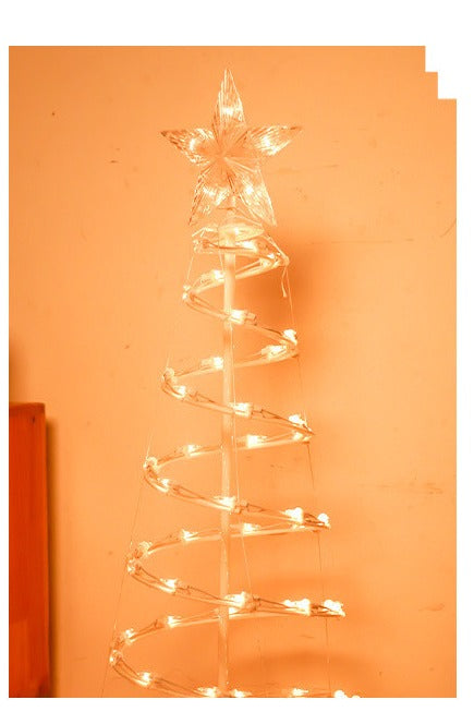 Warmfell Pop-up LED spiral Christmas tree with star topper