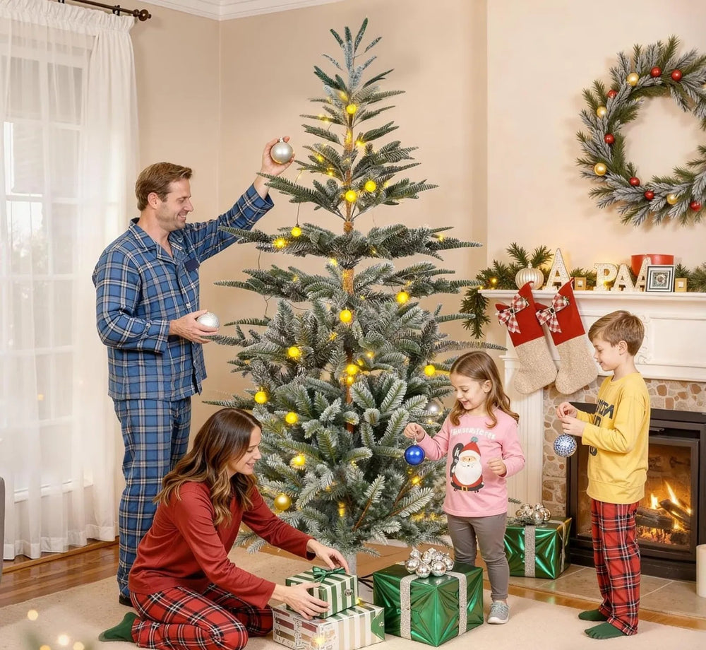 Lightly frosted Aspen fir tree, 7ft