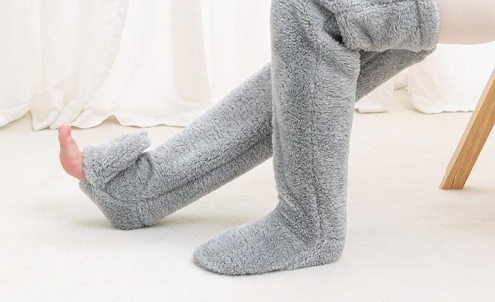 Warmfell Over the Knee Plush Leg Warmers with Drawstring