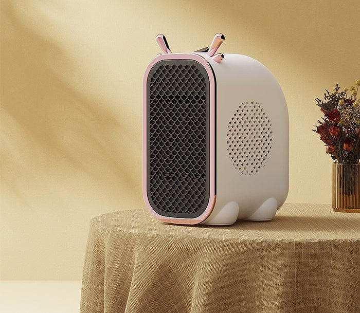 Warmfell Mini PTC Fan Heater with Cute Ear Design