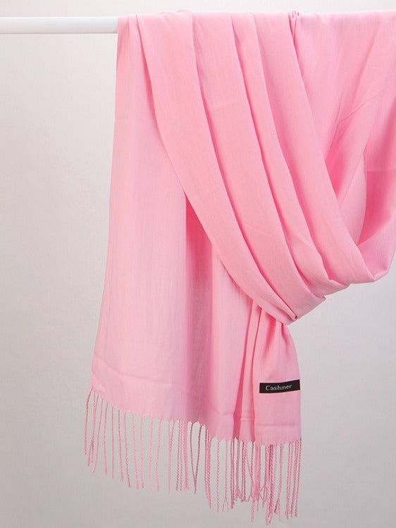 Warmfell Fringed Cashmere Feel Scarf in 18 Colours