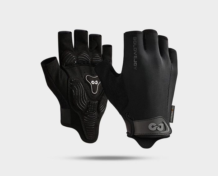 Warmfell Padded Half-Finger Cycling Gloves with Mesh Back