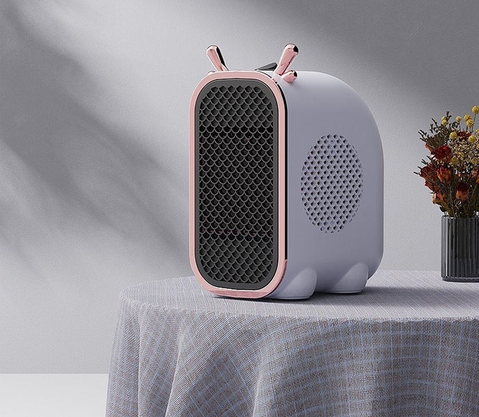 Warmfell Mini PTC Fan Heater with Cute Ear Design