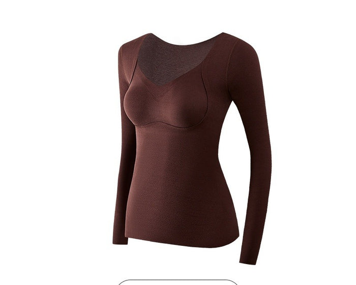 Warmfell Fleece Lined Thermal Top with Built-In Padded Bra
