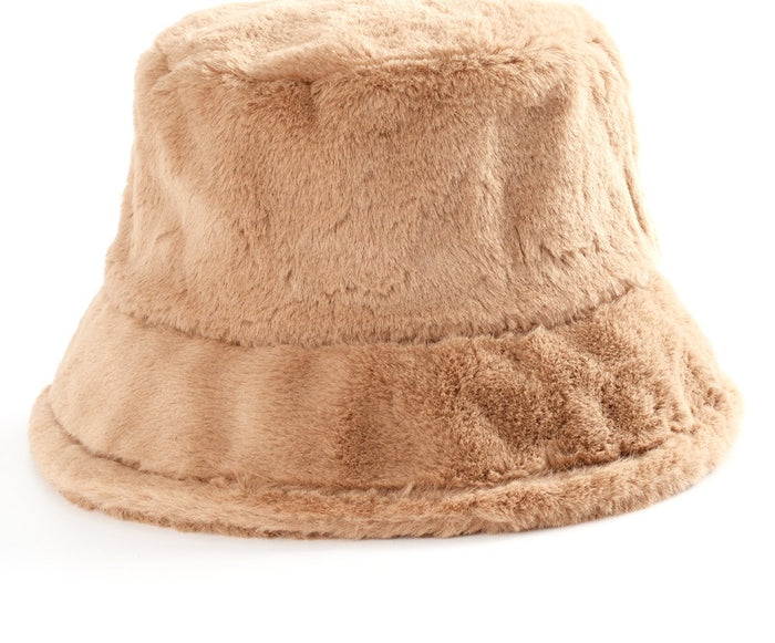 Warmfell Fluffy Faux Fur Bucket Hat in Bold Prints