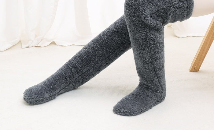 Warmfell Over the Knee Plush Leg Warmers with Drawstring