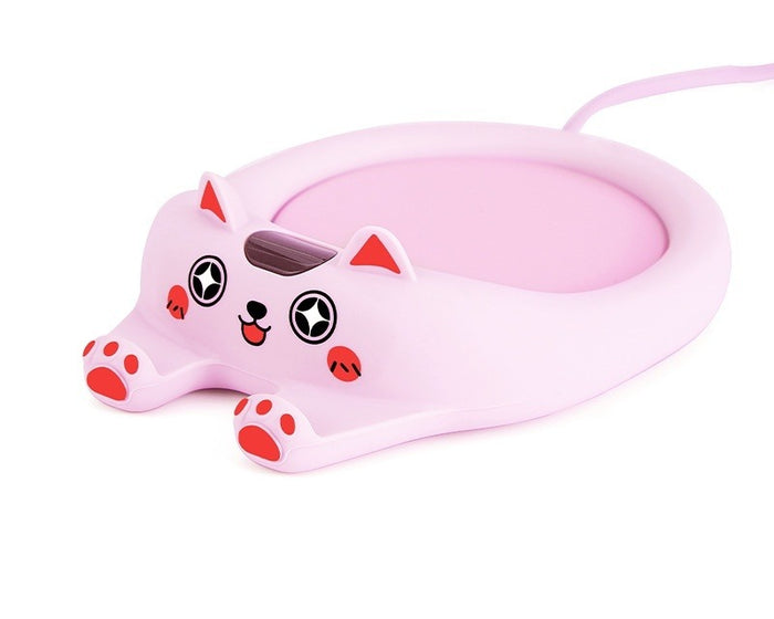 Warmfell Cute Cat Shaped Cup Warmer Coaster in Five Colours