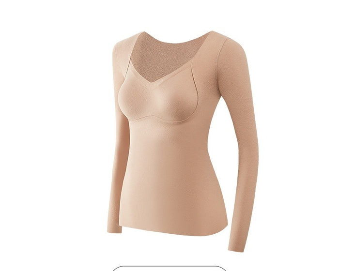 Warmfell Fleece Lined Thermal Top with Built-In Padded Bra