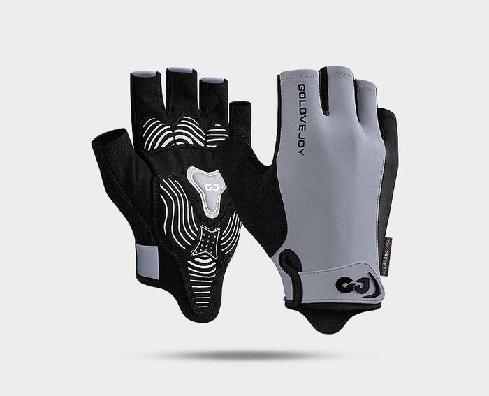 Warmfell Padded Half-Finger Cycling Gloves with Mesh Back