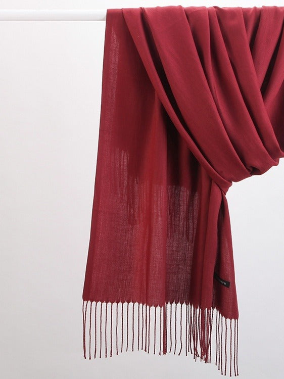 Warmfell Fringed Cashmere Feel Scarf in 18 Colours