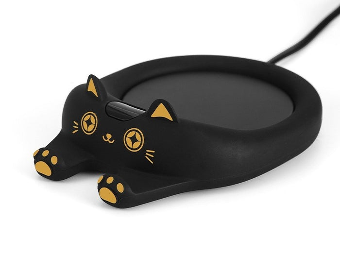 Warmfell Cute Cat Shaped Cup Warmer Coaster in Five Colours