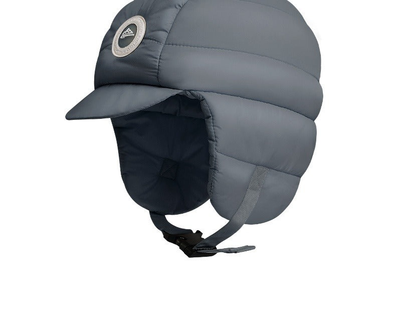 Padded winter trapper hat with ear flaps